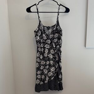 Lily Rose Black and White Floral Mini Dress